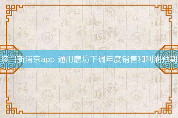 澳门新浦京app 通用磨坊下调年度销售和利润预期