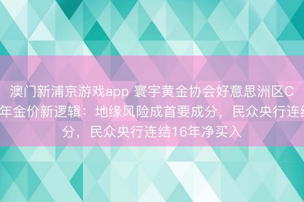 澳门新浦京游戏app 寰宇黄金协会好意思洲区CEO解读2026年金价新逻辑：地缘风险成首要成分，民众央行连结16年净买入