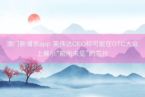 澳门新浦京app 英伟达CEO称可能在GTC大会上展示“前所未见”的芯片